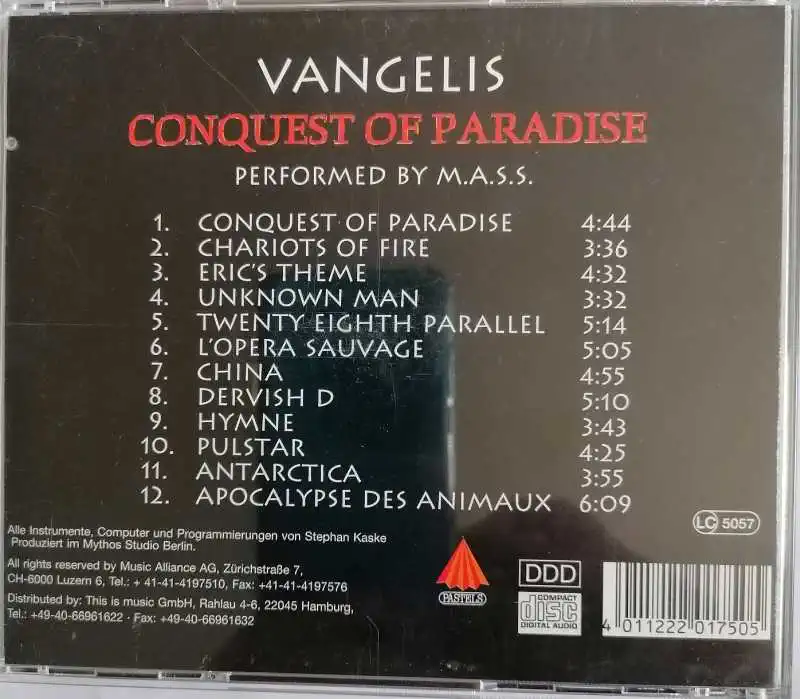 Vangelis - conquest of paradise - CD - bazarové zboží
