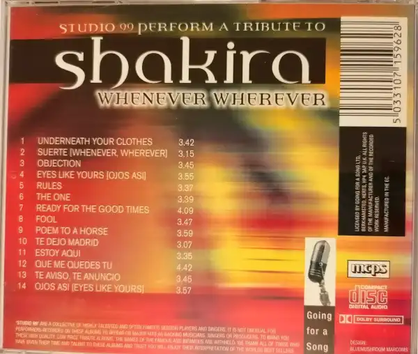 Shakira - Whenever Wherever - CD