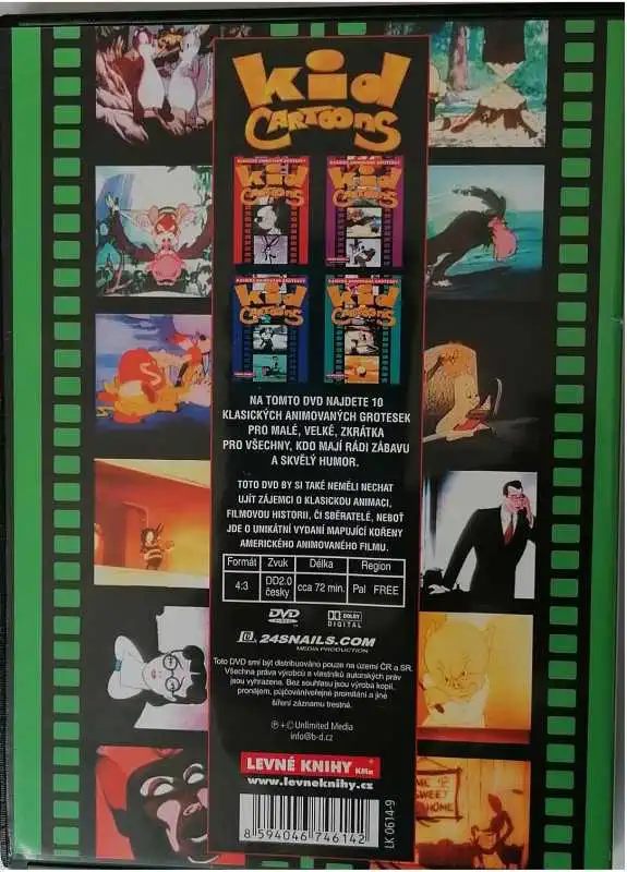 Klasické animované grotesky - Kid cartoons - DVD plast ( zelené ) bazarové zboží