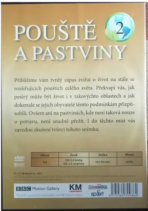 Pouště a pastviny - DVD plast