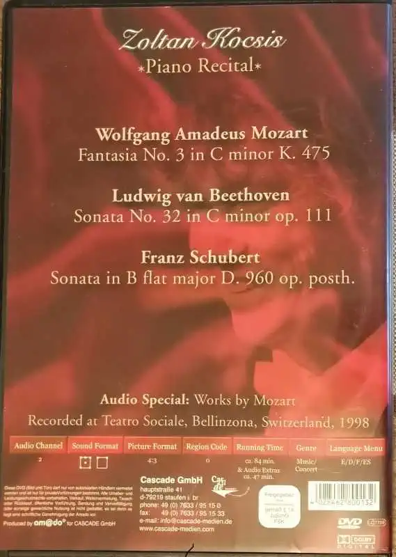 Zoltan Kocsis - Piano Recital - DVD plast