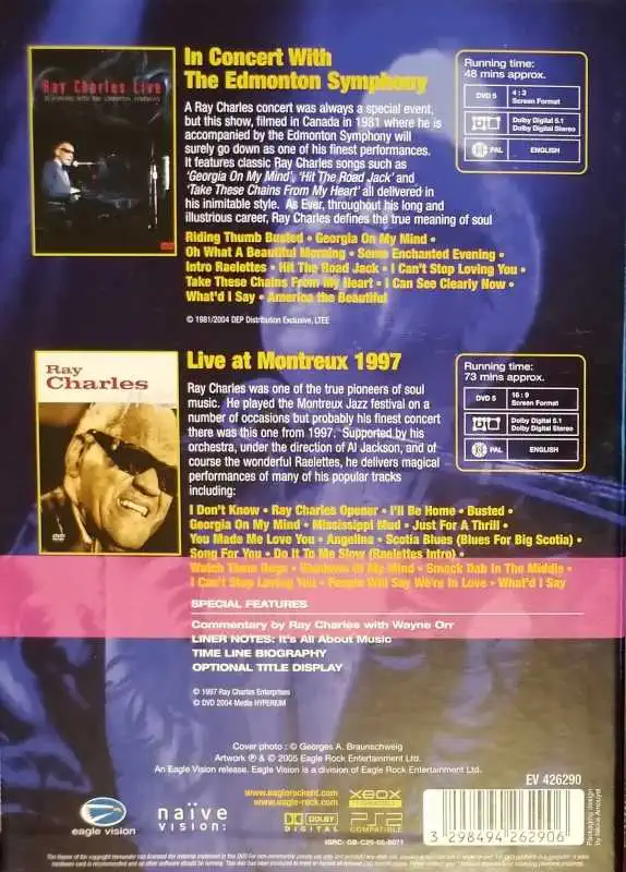 Ray Charles Collector's Edition - 2DVD plast