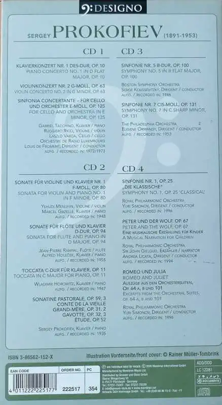 Sergey Prokopfiev - 4 CD 