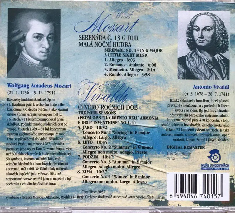 W.A. Mozart & A. Vivaldi - Malá noční hudba & Čtvero ročních dob - CD plast /bazarové zboží/