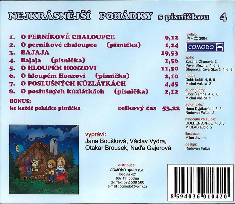 Nejkrásnější pohádky s písničkou 4 - CD plast /bazarové zboží/