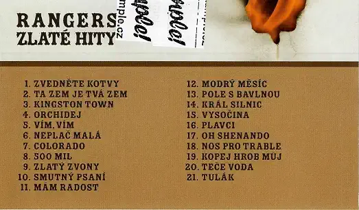 Rangers - Zlaté hity ( pošetka ) CD