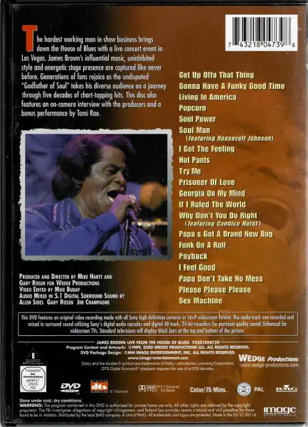 James Brown Live From the house of blues - DVD plast