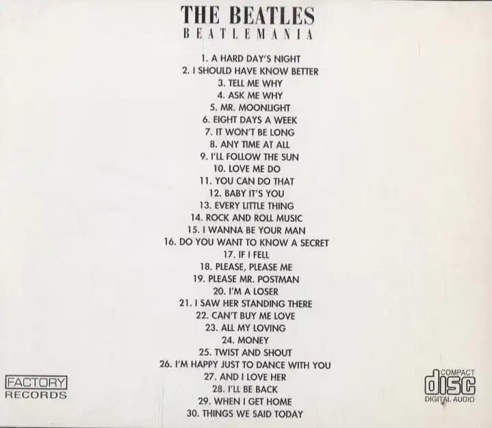 The Beatles - Beatlemania - CD /plast/