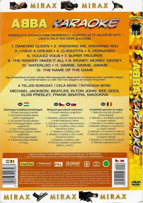 Abba - Karaoke - DVD pošetka