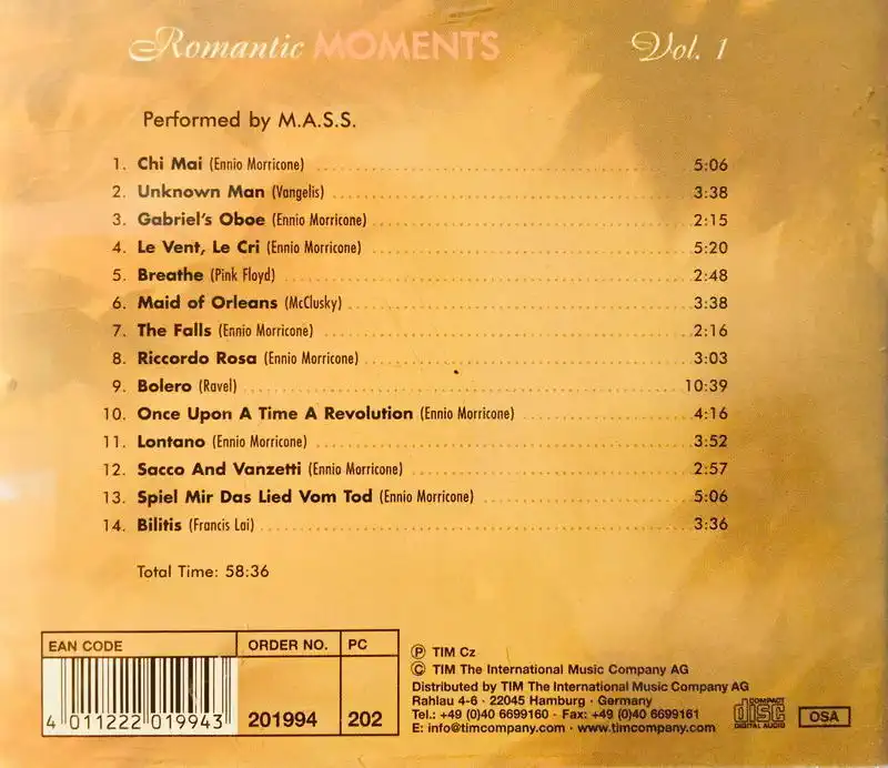 Romantic Moments - Vol. 1 - Instrumental Hits - CD /plast/
