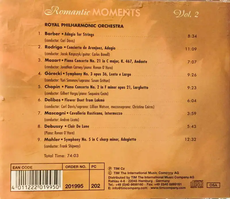 Romantic Moments - Vol. 2 - Classical Hits - CD /plast/