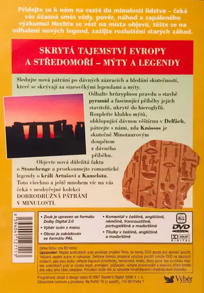 Dobrodružná pátrání v minulosti - Skrytá tajemství Evropy a Sředomoří - DVD /plast/
