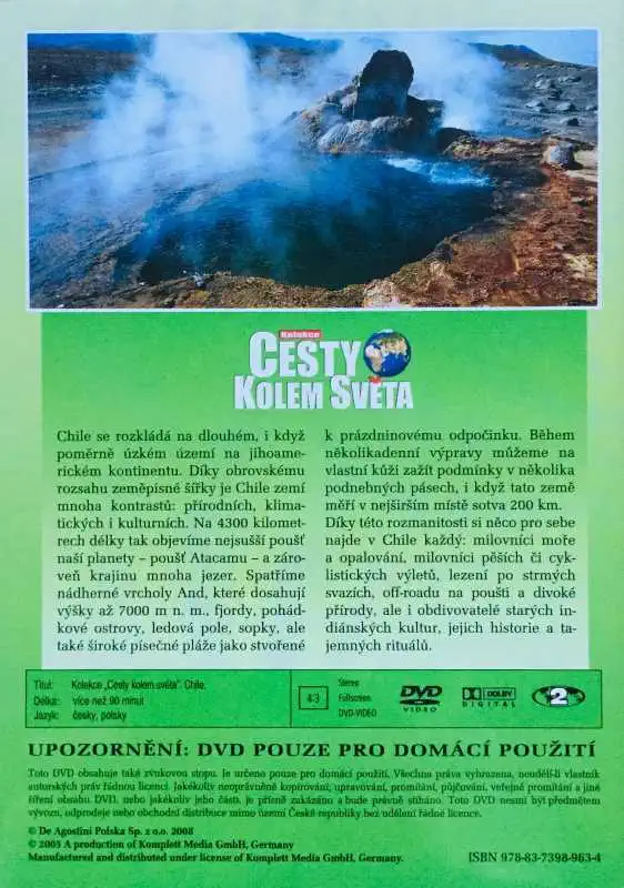 Cesty kolem světa - Chile - DVD /plast/