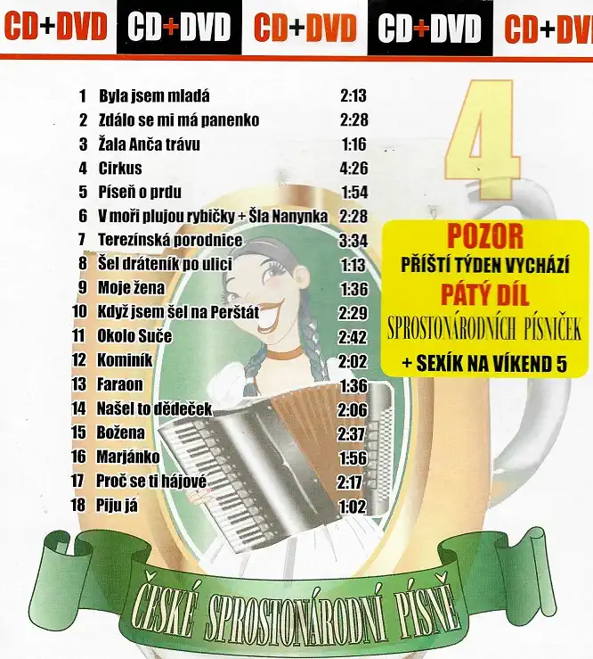 České sprostonárodní písně a Sexík na víkend 04 ( pošetka ) CD+DVD