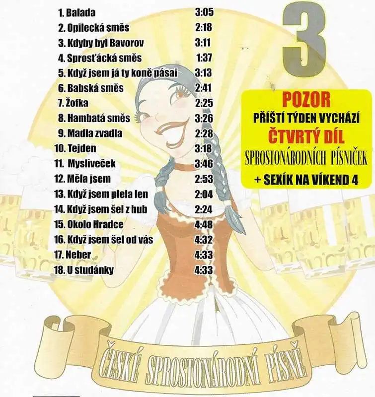 České sprostonárodní písně a Sexík na víkend 3 ( pošetka ) CD+DVD