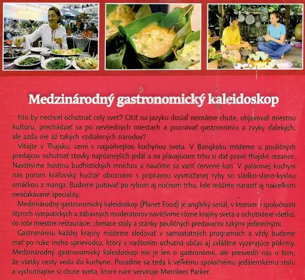 Planet food / Thajská kuchyňa ( pošetka ) DVD