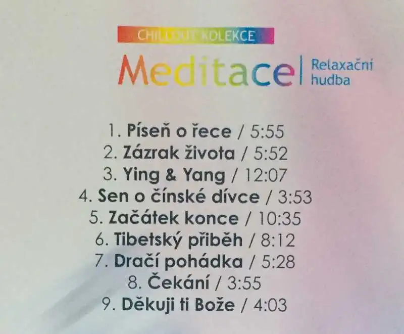 Relaxační hudba - Meditace - CD /pošetka/