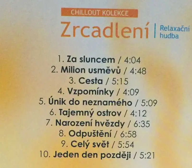 Relaxační hudba - Zrcadlení - CD /pošetka/