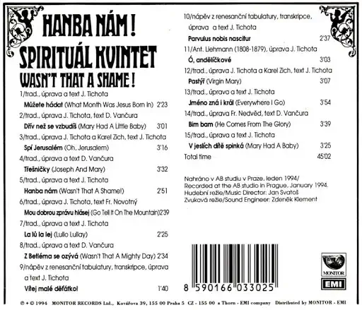 Spirituál Kvintet - Hanba nám! - CD /pošetka/