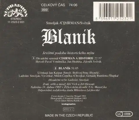 Blaník - Smoljak / Cimrman / Svěrák - CD /plast/