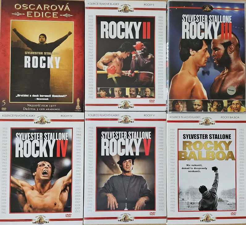 6 DVD Rocky kolekce 1-6 ( digipack/plast ) DVD bazarové zboží