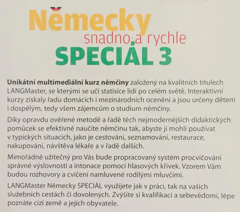 Německy snadno a rychle - Speciál 3 - CD /pošetka/