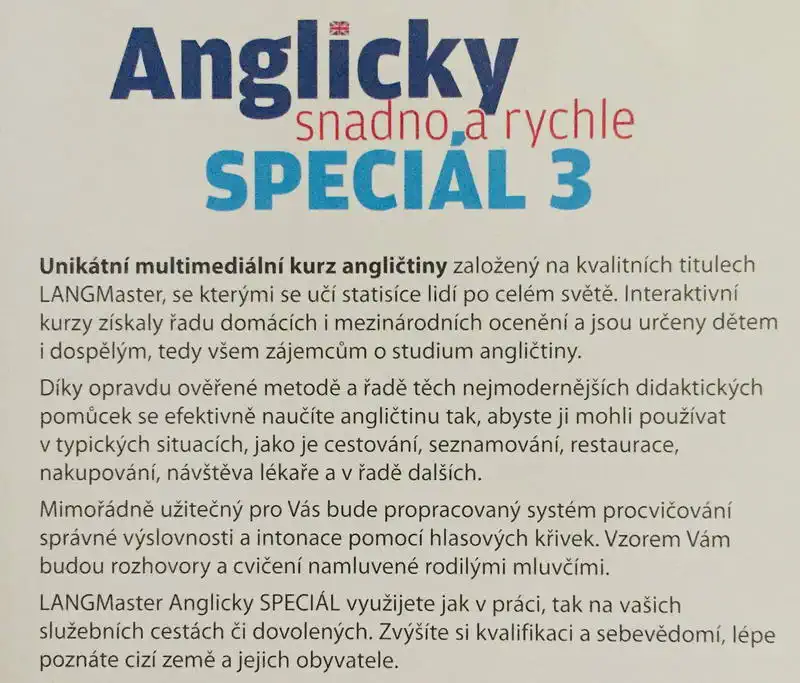 Anglicky snadno a rychle - Speciál 3 - CD /pošetka/