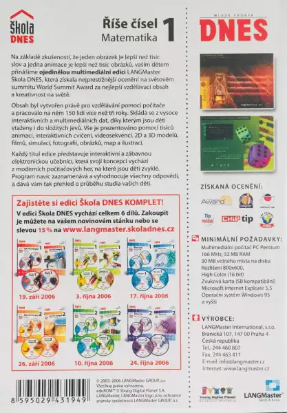Říše čísel 1 - Matematika - PC /plast/bazarové zboží/
