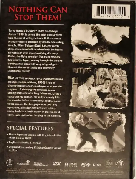 Rodan and war of the Gargantoas - 2 DVD digipack ( v původním znění bez CZ titulků)