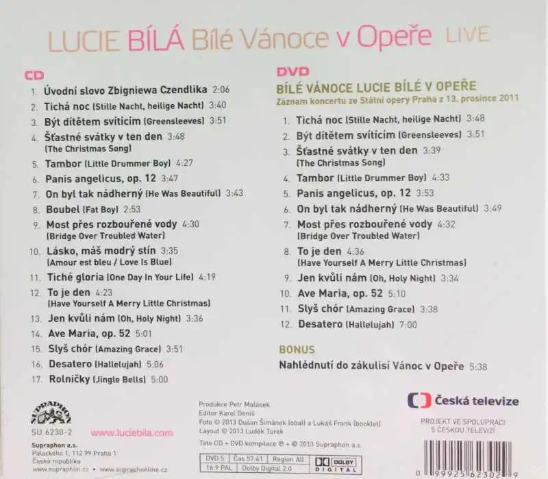 Lucie Bílá - Bílé vánoce v opeře Live - CD /digipack malý/