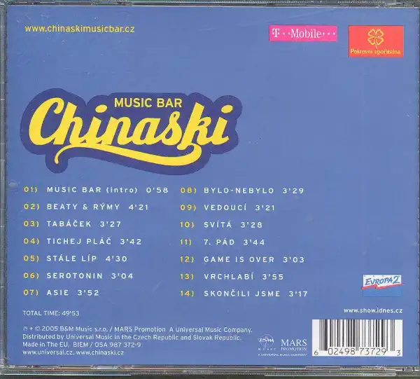 Chinaski - Music bar - CD /plast/