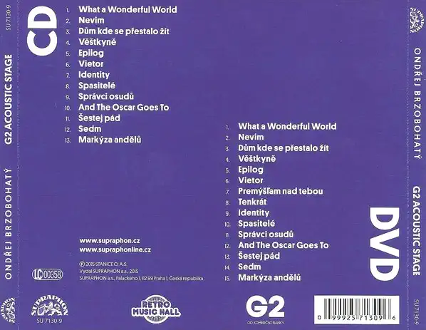 Ondřej Brzobohatý - G2 Acoustic Stage - CD /plast/