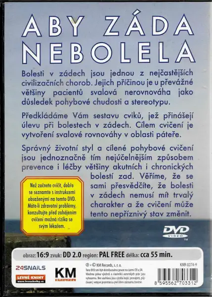 Aby záda nebolela - DVD plast 