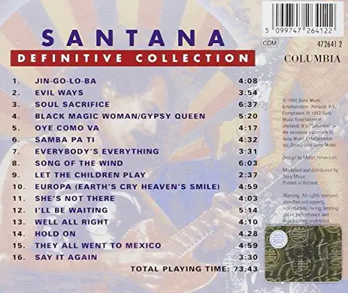 Santana - Definitive Collection - CD /plast/