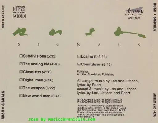 Rush - Signals - CD /plast/