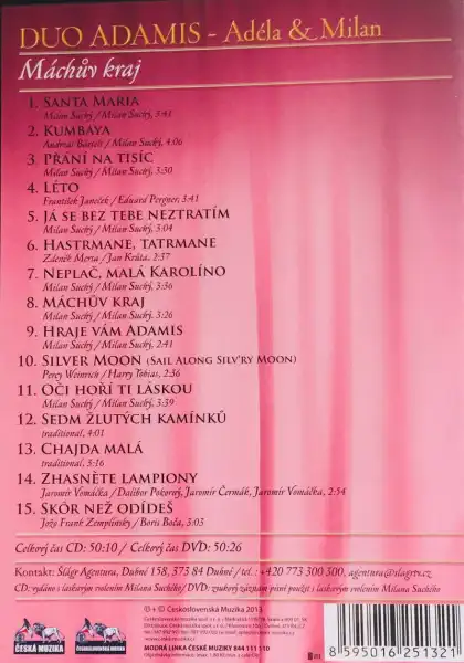 Duo Adamis Adéla & Milan - Máchův kraj - CD+DVD /plast/