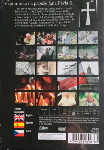 Žijte v radosti - Vzpomínka na papeže Jana Pavla II - DVD /plast/