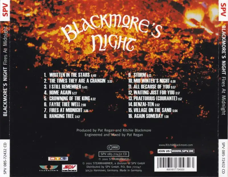 Blackmore's Night - Fires at Midnight - CD /plast/