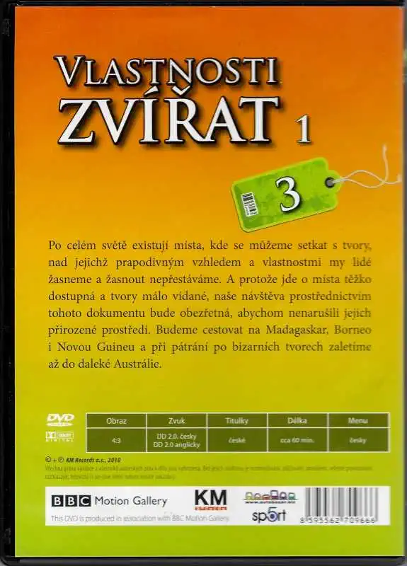 Vlastnosti zvířat 1 - DVD plast 