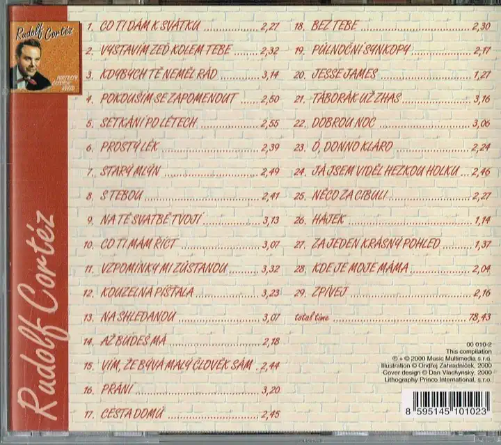 Rudolf Cortéz - Portréty českých hvězd - CD /plast/