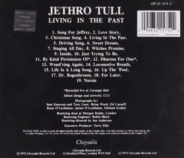 Jethro Tull - Living in the Past - CD /plast/