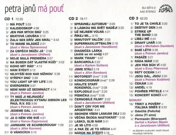 Petra Janů - Má pouť - 3xCD /multi digipack malý/