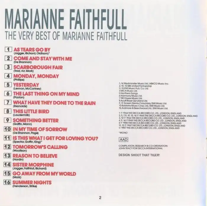 Marianne Faithfull - The Very Best Of Marianne Faithfull - CD /plast/