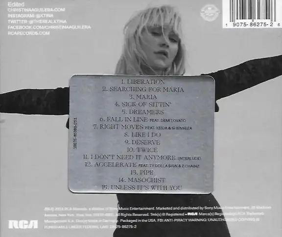 Christina Aguilera - Liberation - CD /plast/