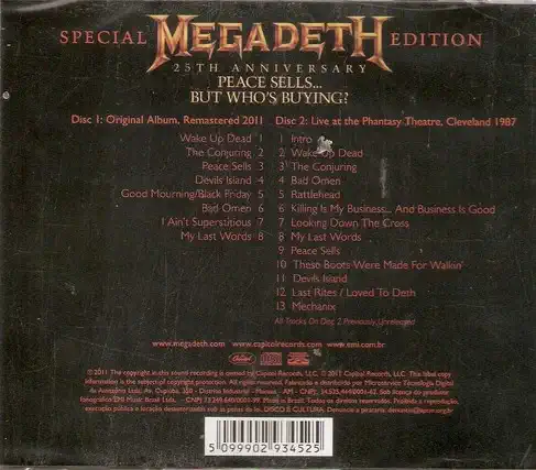 Megadeth - Peace Sells But Who's Buying? - 25th Anniversary - 2xCD /plast/