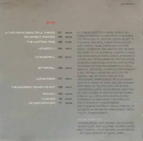 Annie Lennox - Bare - CD /plast/