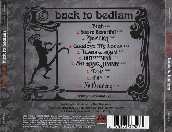 James Blunt - Back to Bedlam - CD /plast/