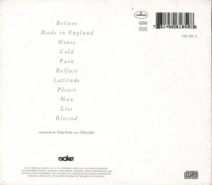 Elton John - Made in England - CD /plast/ bazarové zboží