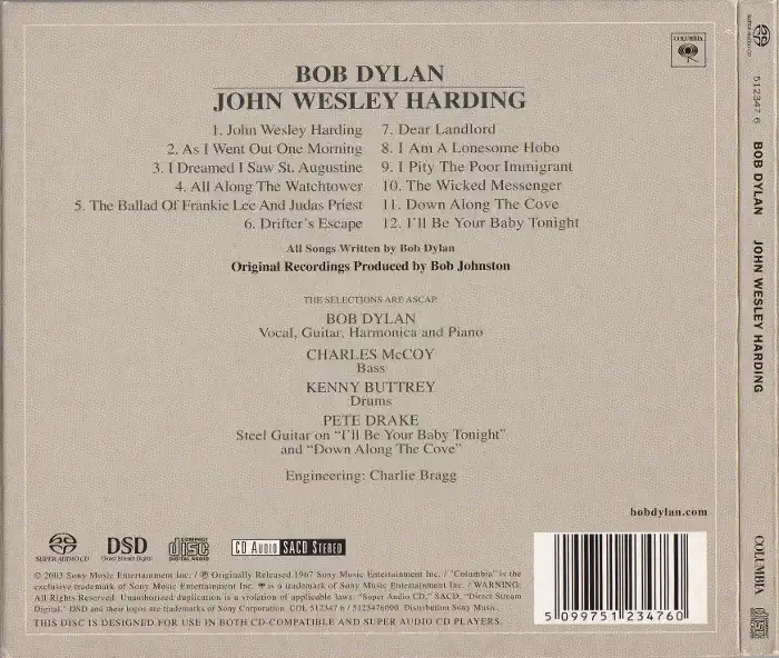 Bob Dylan - John Wesley Harding - CD /plast/