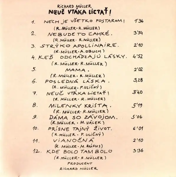 Richard Müller - Neuč vtáka lietať - CD /plast/
